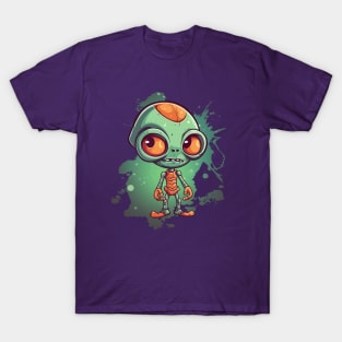 Alien cartoon, extra terrestrial funny conqueror T-Shirt